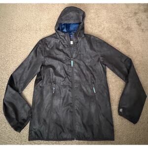 Champion C9 Hooded Windbreaker Jacket Womens XL 16-18 Black Lightweight Zip